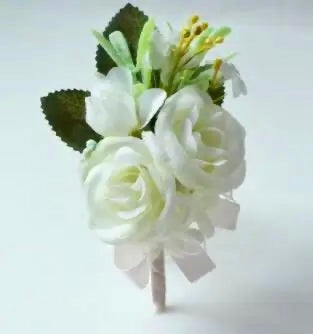 White Wedding Buttonhole