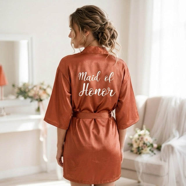 Burnt Orange Bridal Party Robes