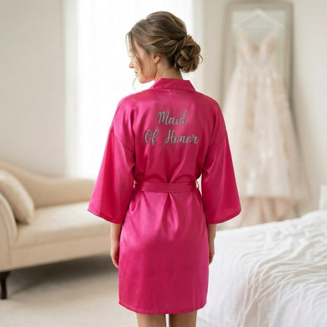 Hot Pink Bridal Party Robes
