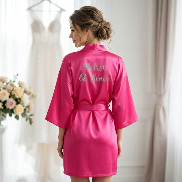 Hot Pink Bridal Party Robes