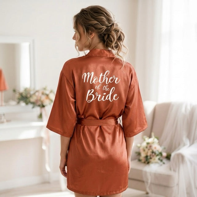 Burnt Orange Bridal Party Robes
