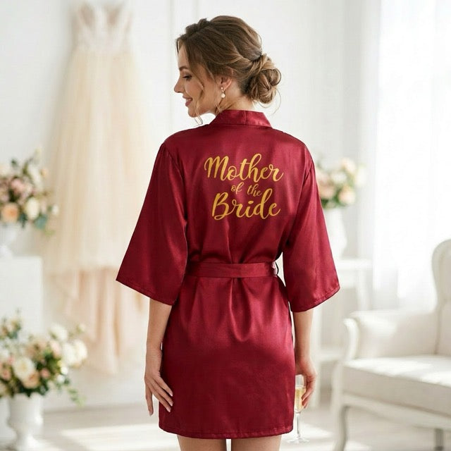 Wine Red Bridal Party Robes