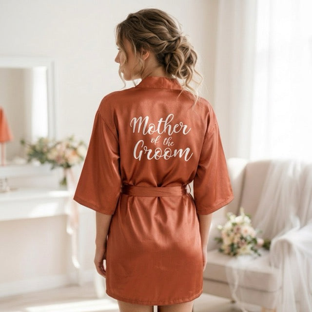 Burnt Orange Bridal Party Robes