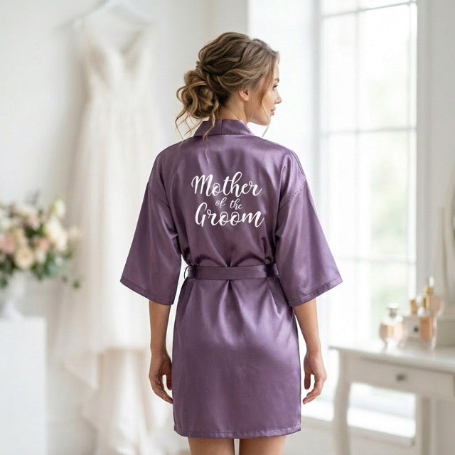 Mauve Bridal Bridal Party Robes