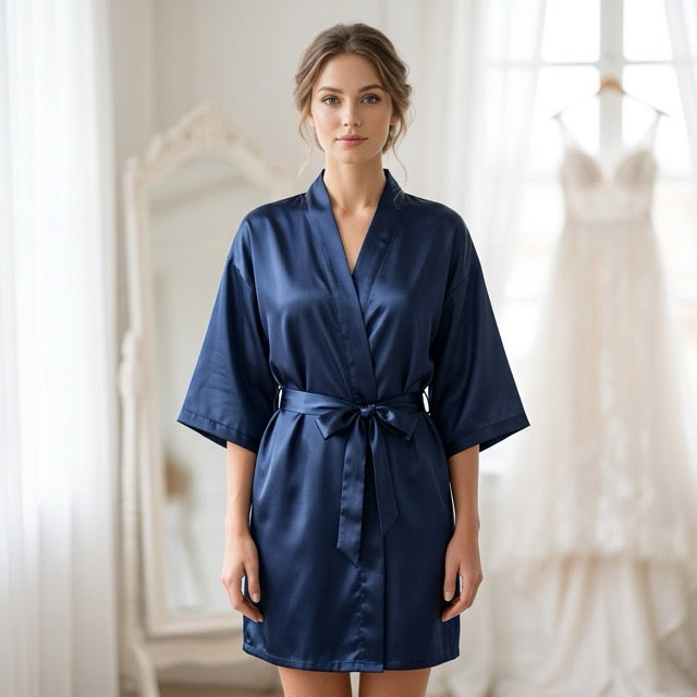 Navy Blue Bridal Party Robes