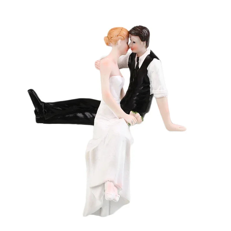 Romantic Bride Groom Dolls Wedding Decoration Supplies Cake Toppers Dolls Resin Marry Valentine's Figurine Gifts