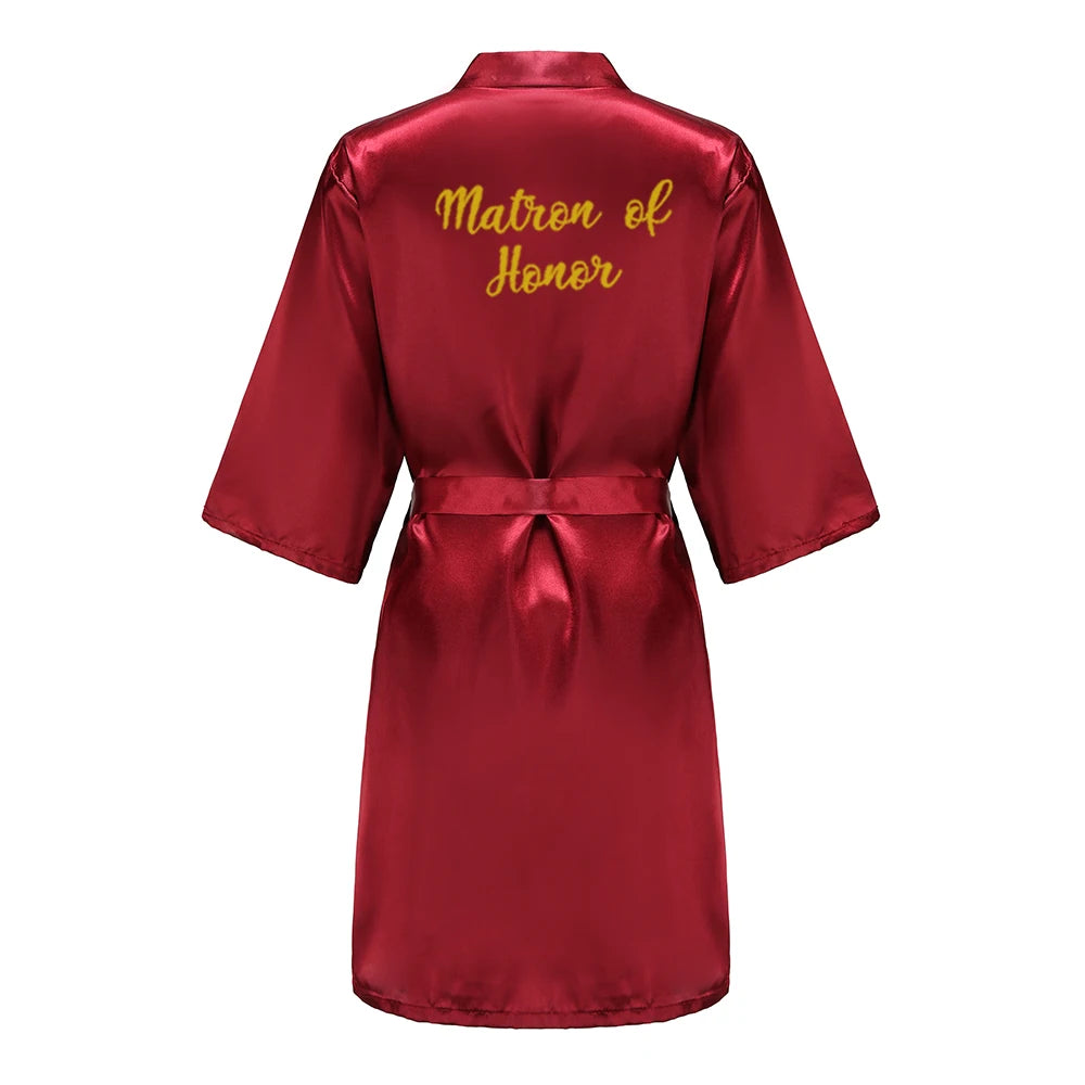 Wine Red Bridal Party Robes