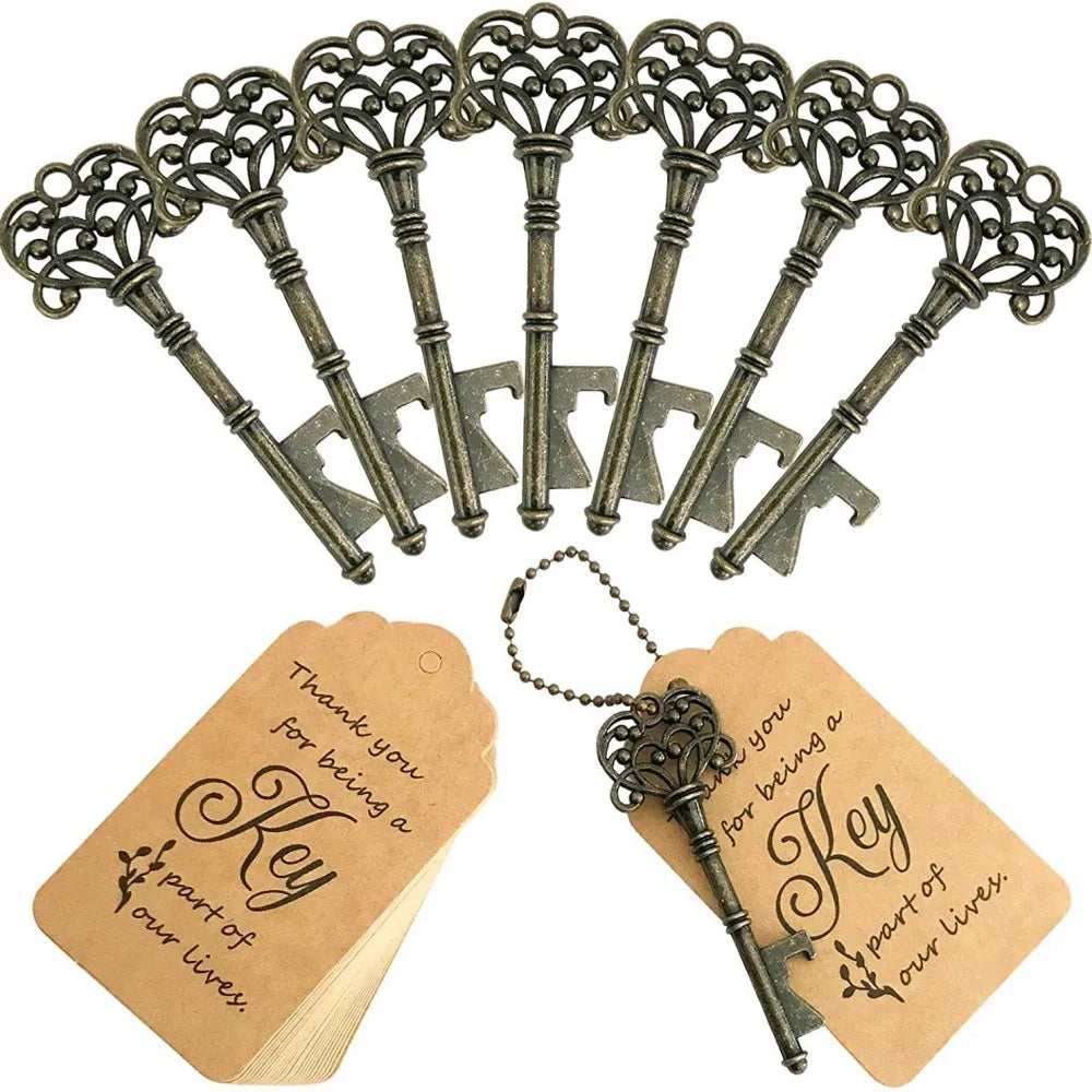 50 Key Bottle Opener Wedding Favours Sets
