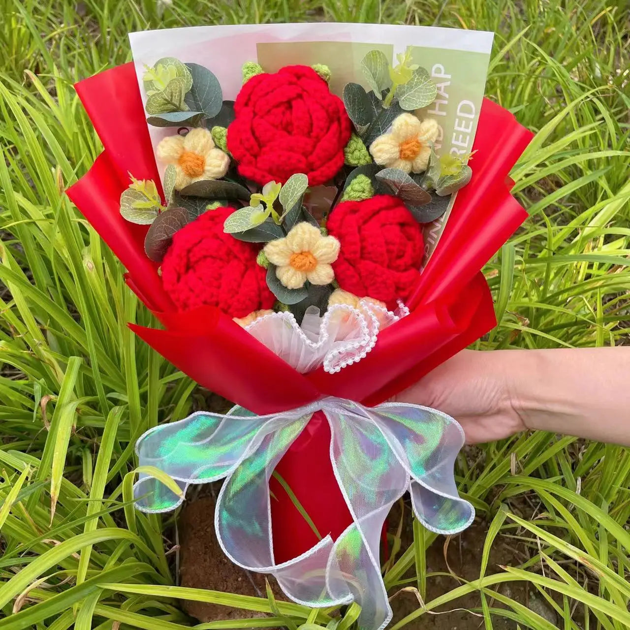 Knitted Wedding Flower Bouquet