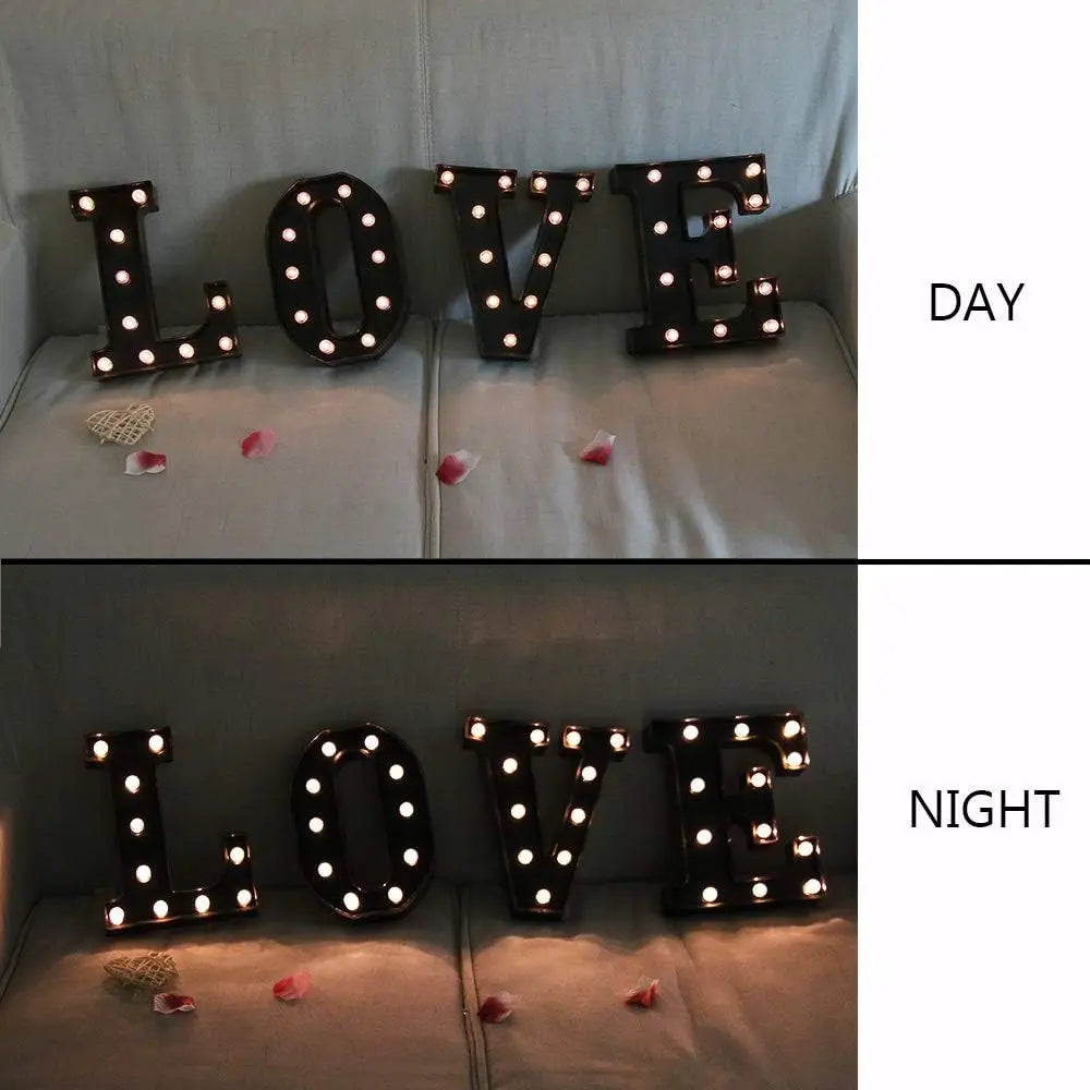 Light-Up Letters Wedding Decor