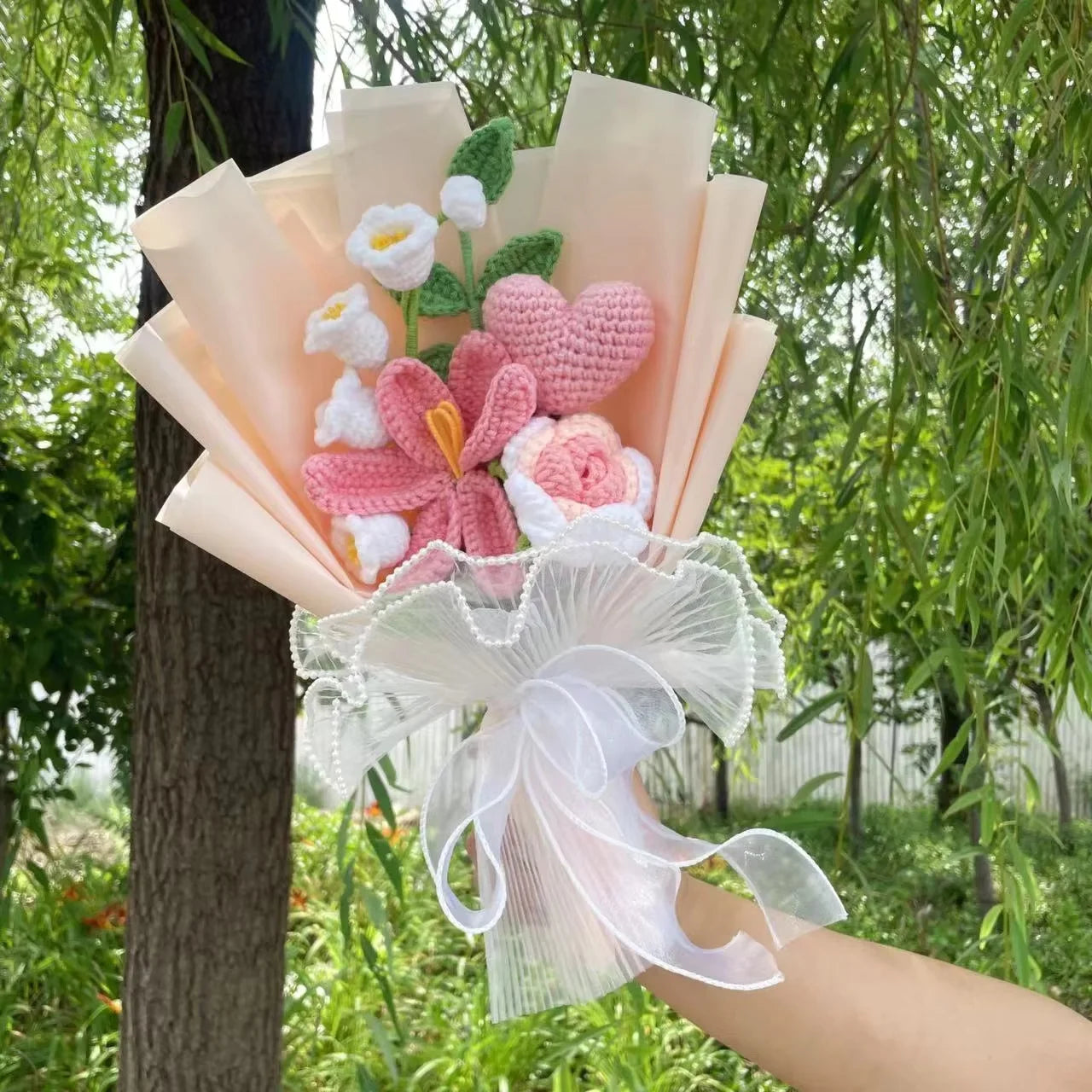 Knitted Wedding Flower Bouquet