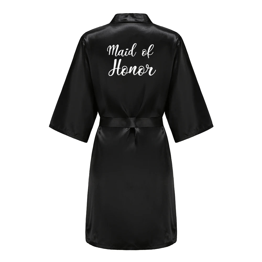 Black Bridal Party Robes