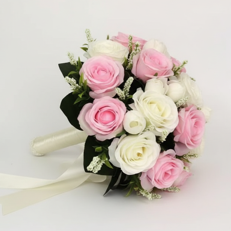 Pink & White Wedding Bouquet