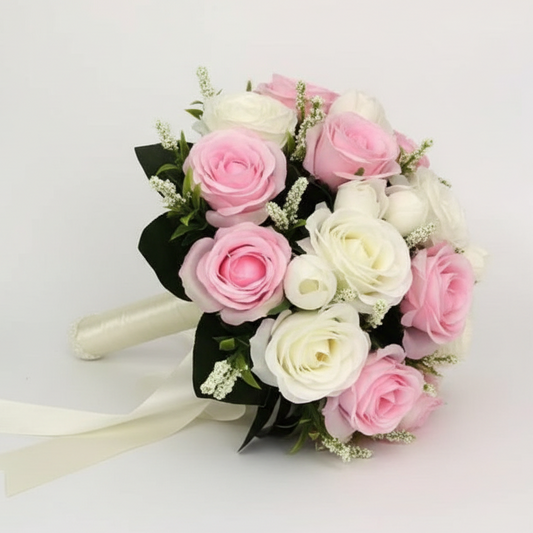 Pink & White Wedding Bouquet