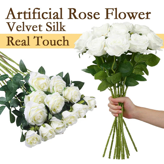 White 'Real-Touch' Roses