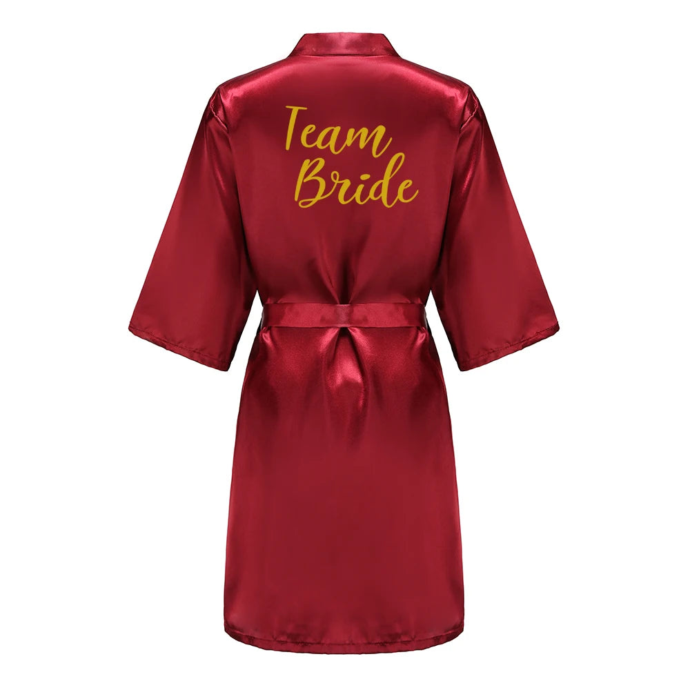 Wine Red Bridal Party Robes