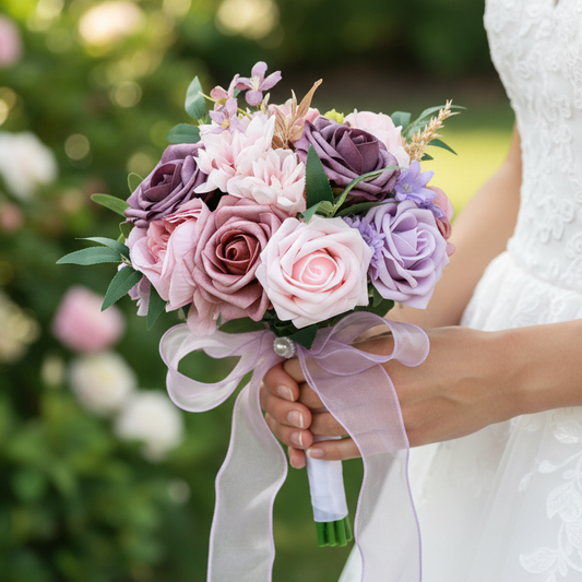 Pink & Purple Wedding Bouquet