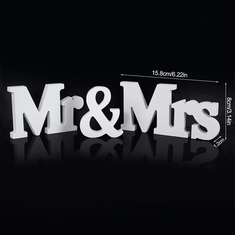 Mr & Mrs White Letter Sign