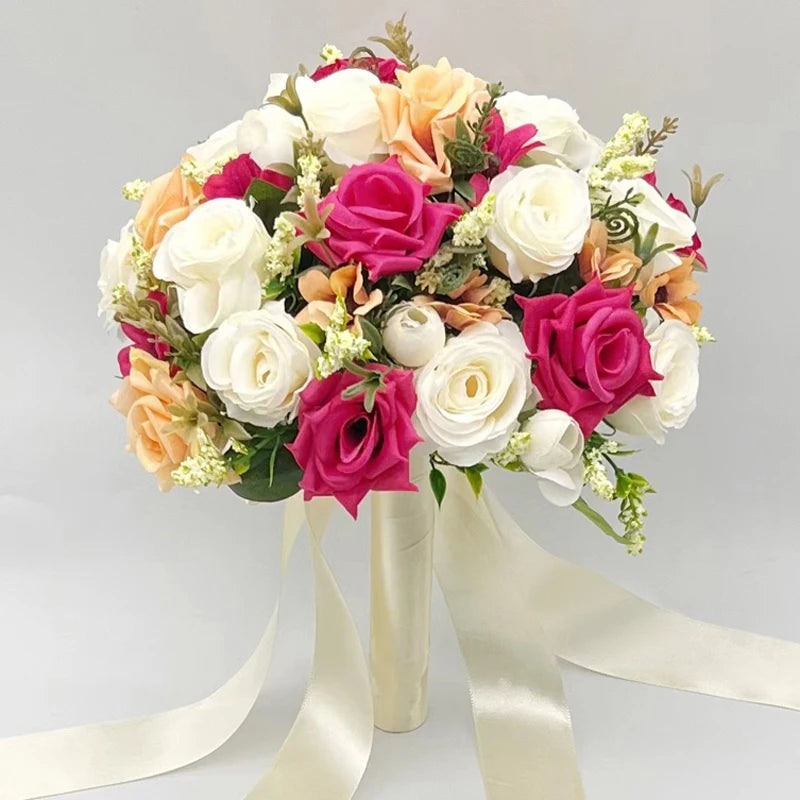 Pink & White Wedding Bouquet