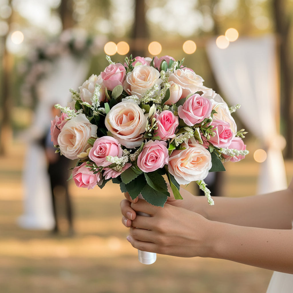 Pink & Champagne Wedding Bouquet