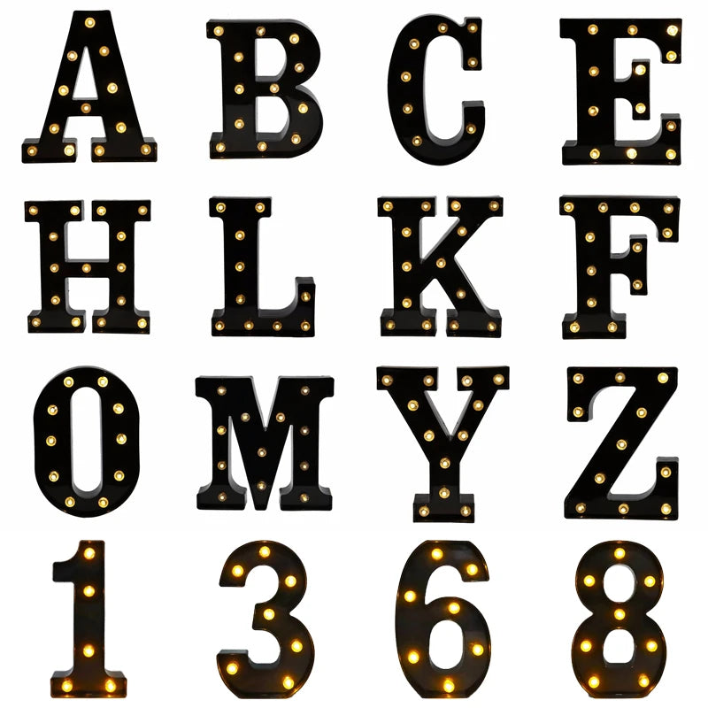 Light-Up Letters Wedding Decor