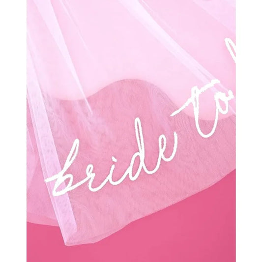 White "Bride To Be" Veil