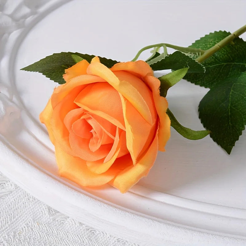 12 Rose Artificial Flowers (Various Colours)