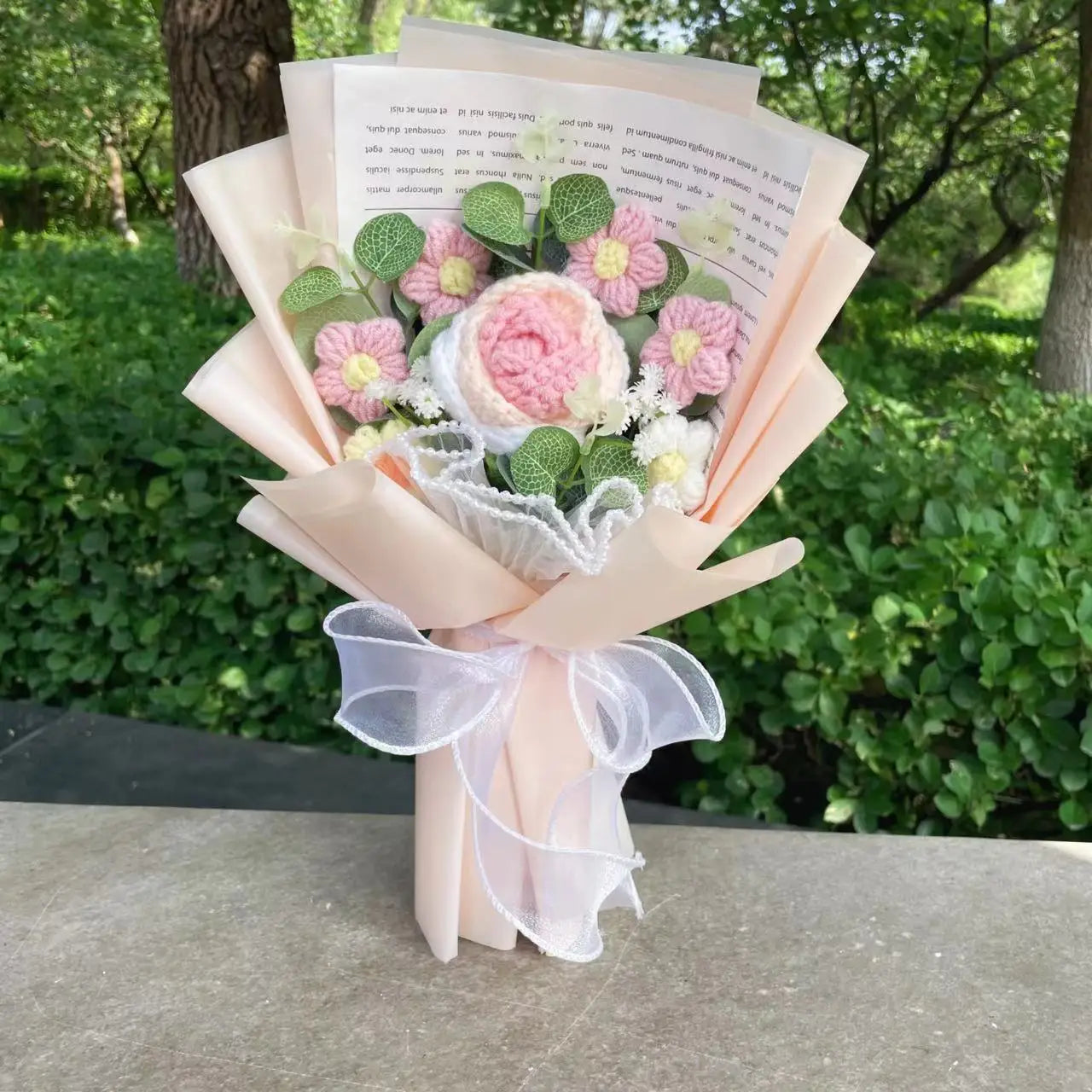 Knitted Wedding Flower Bouquet