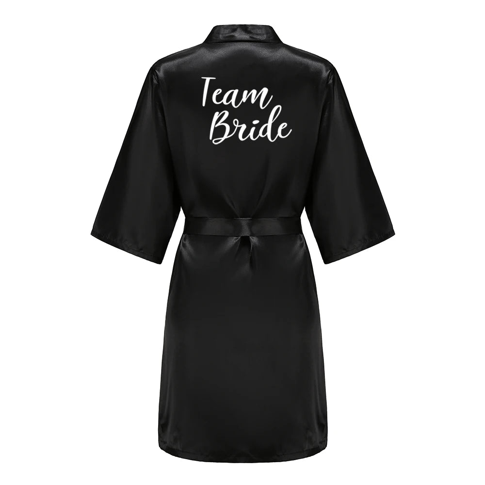 Black Bridal Party Robes