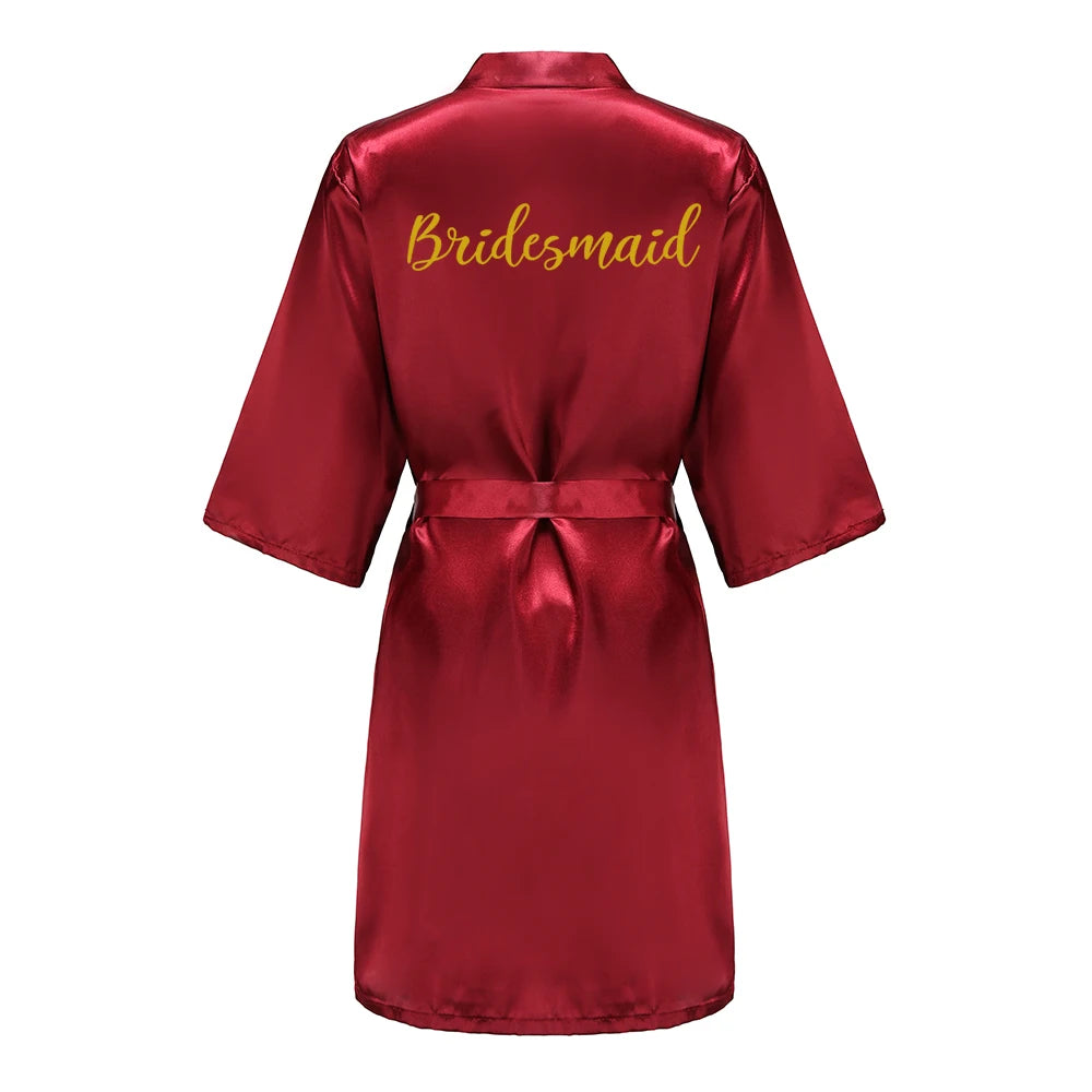 Wine Red Bridal Party Robes