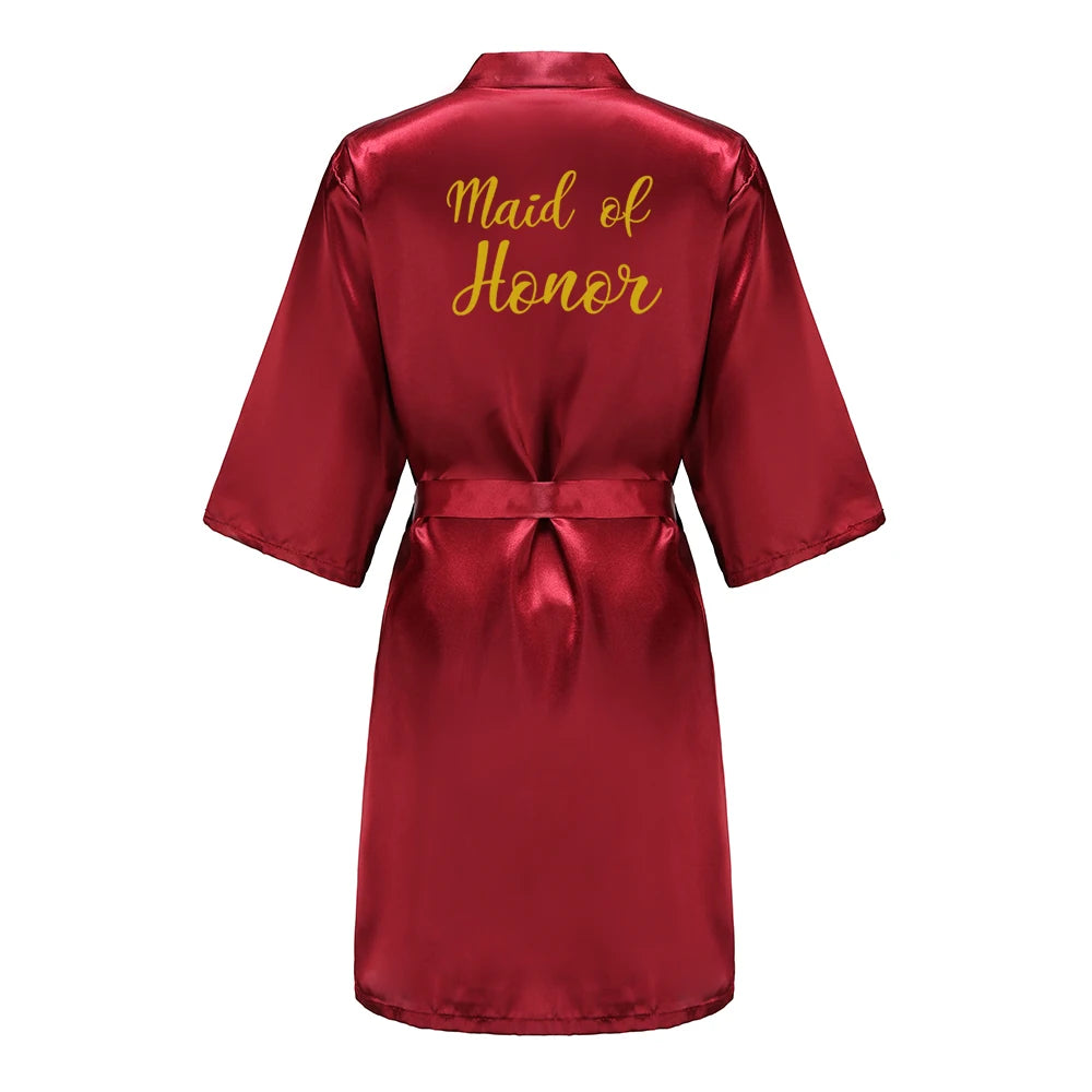 Wine Red Bridal Party Robes