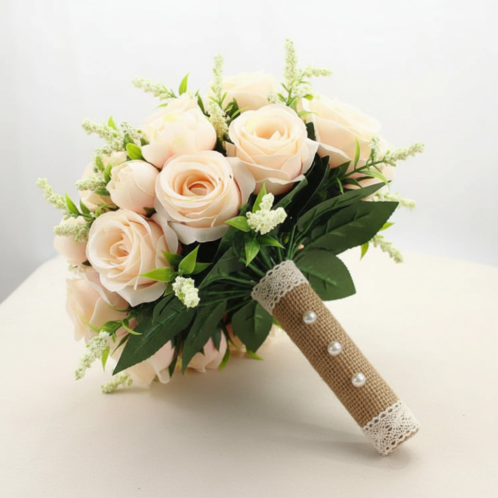 Champagne Rose Wedding Bouquet