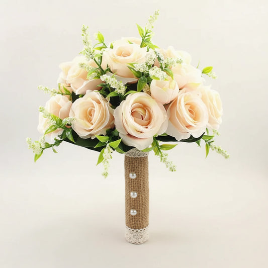 Champagne Rose Wedding Bouquet