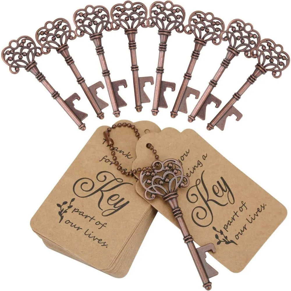 50 Key Bottle Opener Wedding Favours Sets