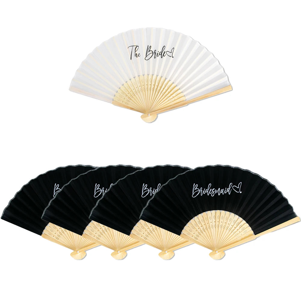 Bride & Bridesmaid Folding Wedding Fans