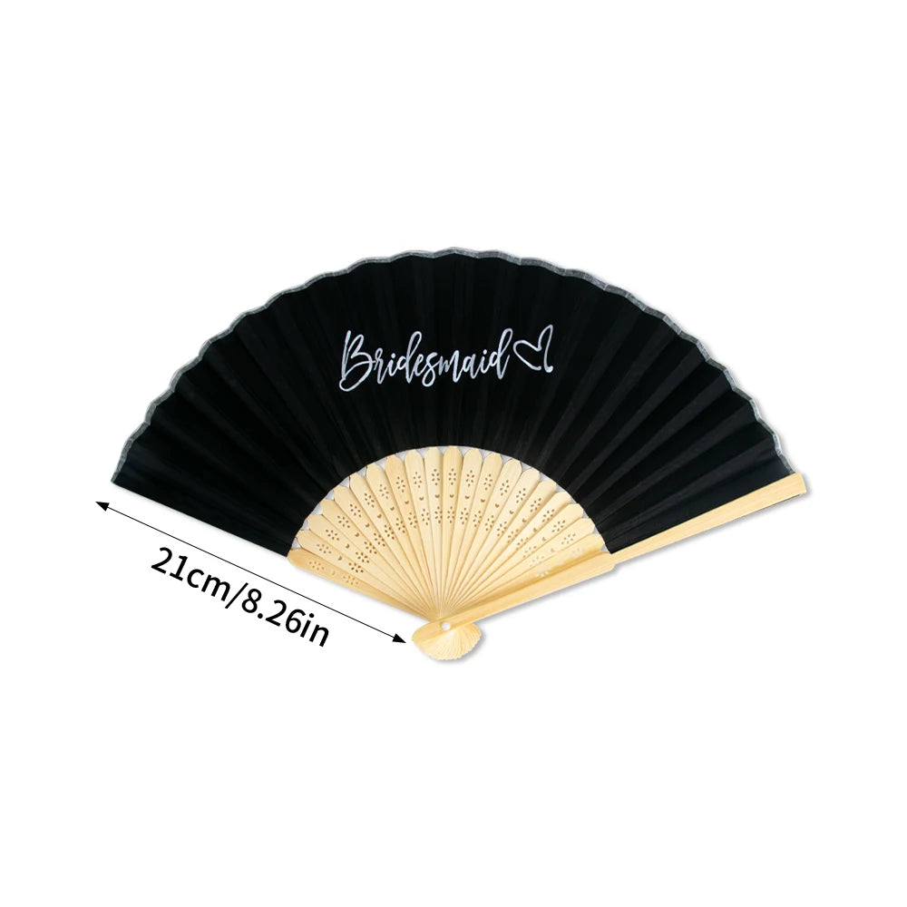 Bride & Bridesmaid Folding Wedding Fans