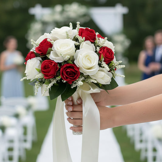 Red & White Wedding Bouquet