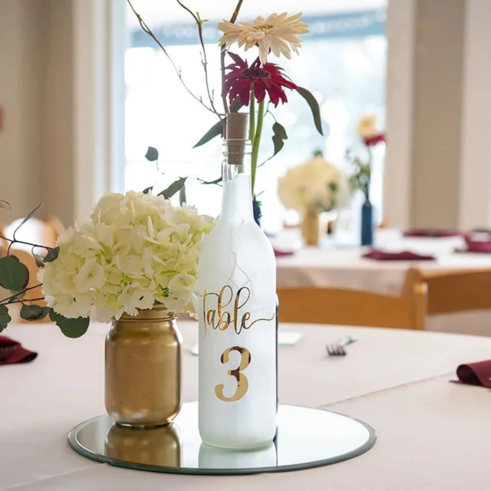 Wedding Table Number Stickers