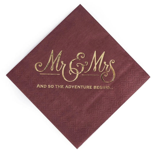 100 Mr & Mrs Napkins