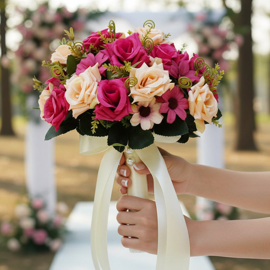 Pink & Champagne Wedding Bouquet