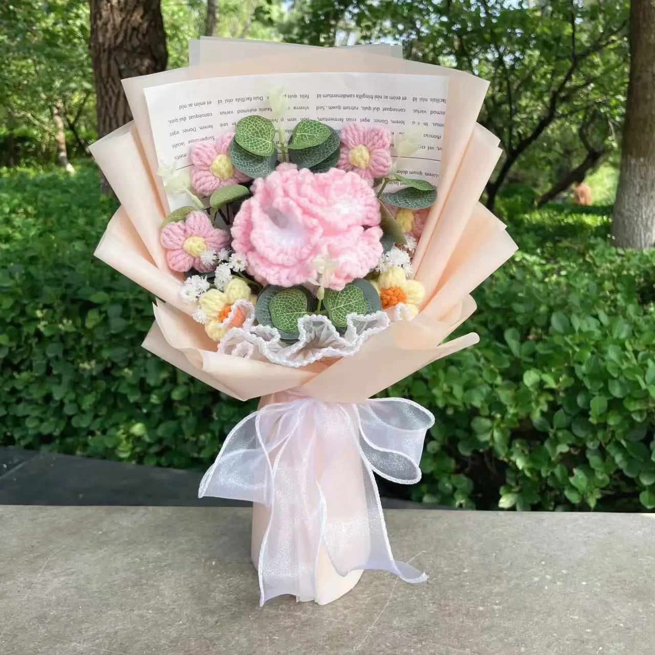 Knitted Wedding Flower Bouquet