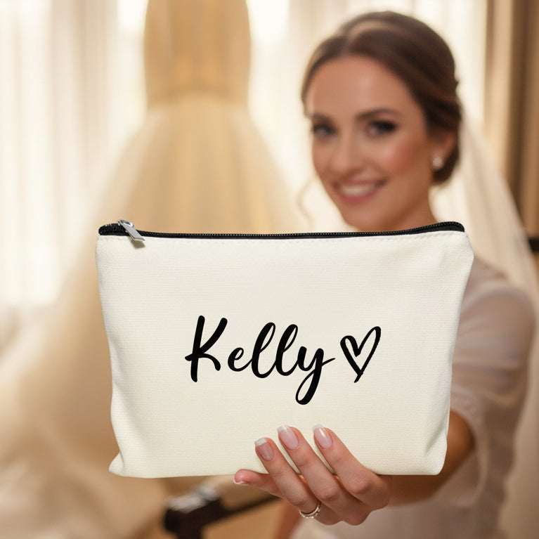 Personalised Bridal Party Make Up Bag