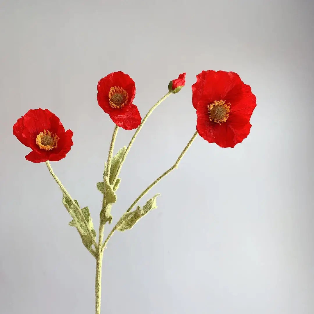 Poppy Artificial Flowers (Various Colours)