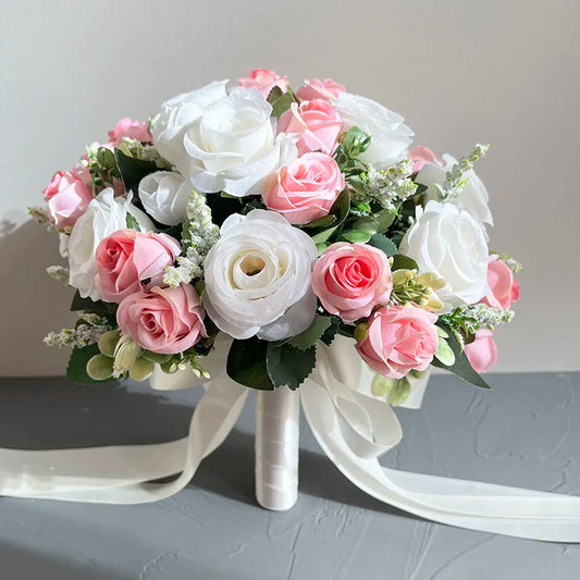 Pink & White Wedding Bouquet
