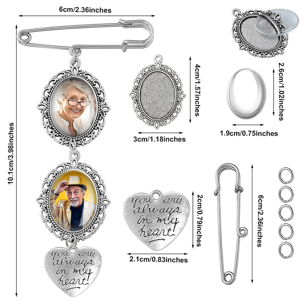 Bouquet Photo Memorial Pendant