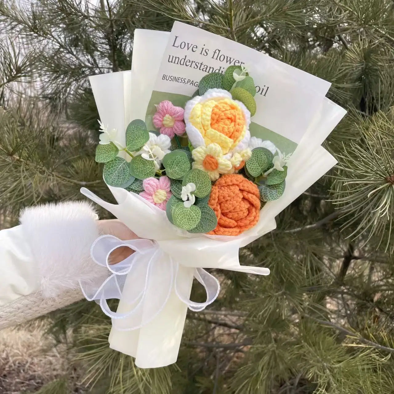 Knitted Wedding Flower Bouquet