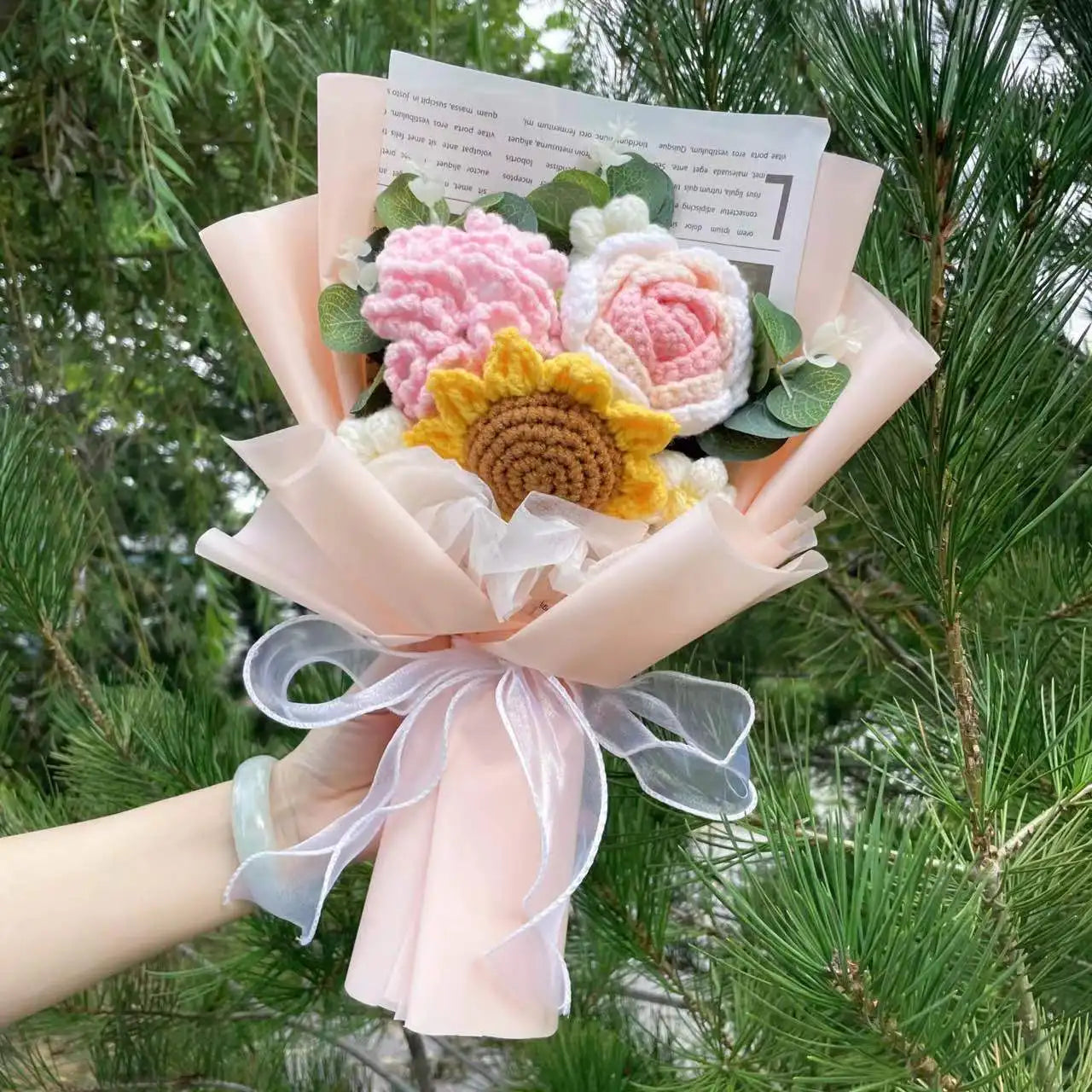 Knitted Wedding Flower Bouquet