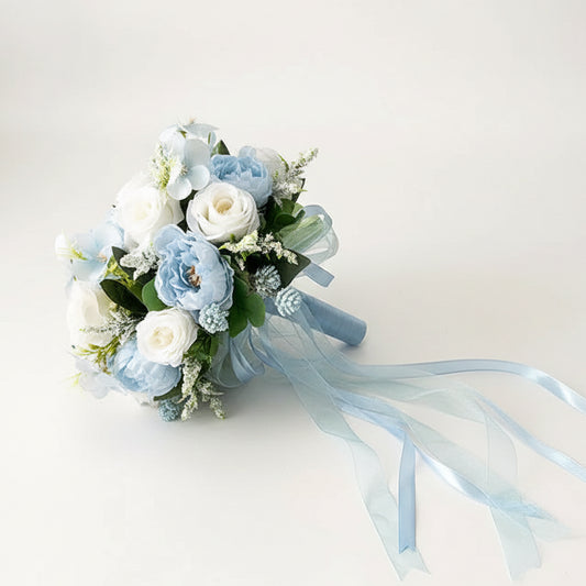 Blue & White Wedding Bouquet