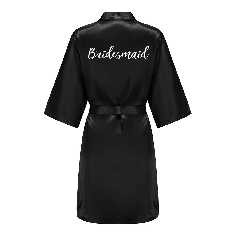 Black Bridal Party Robes