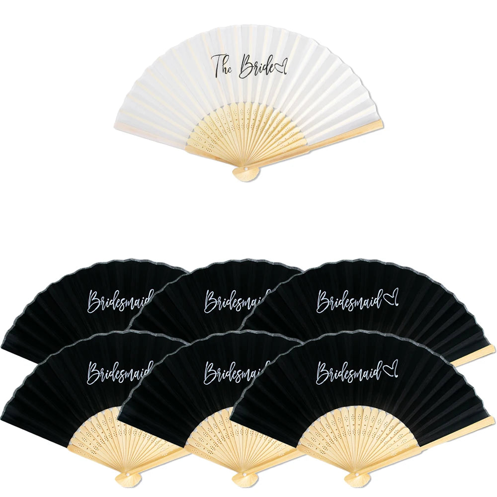 Bride & Bridesmaid Folding Wedding Fans
